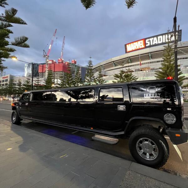 Black Hummer Limousine, Outside Marvel Stadium